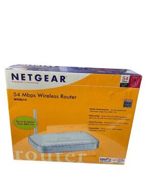 NetGear WGR614 V5 wireless router 54 mbps 2.4 GHZ sealed new SKU 10-801